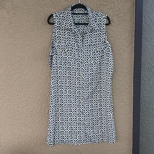 Beautiful shirtdress, 2xl, black/cream